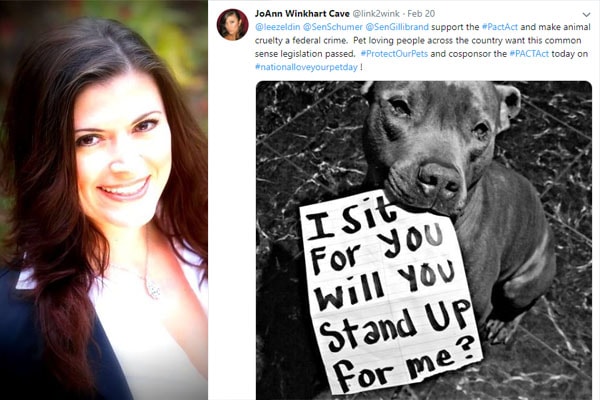 JoAnn Winkhart and animals JoAnn Winkhart love for animals