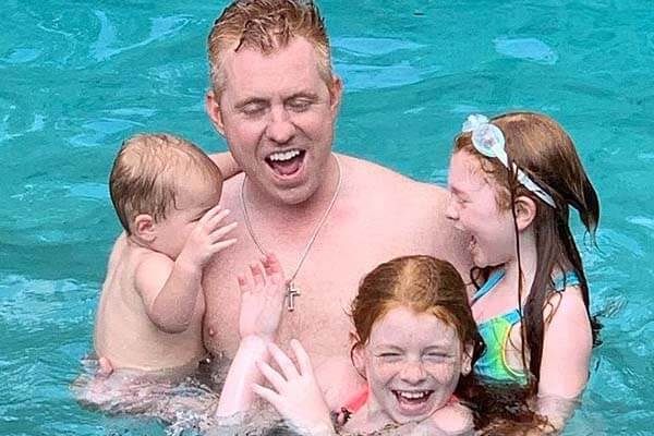 Bryan Redmond with his kids Bryan Redmond is a father