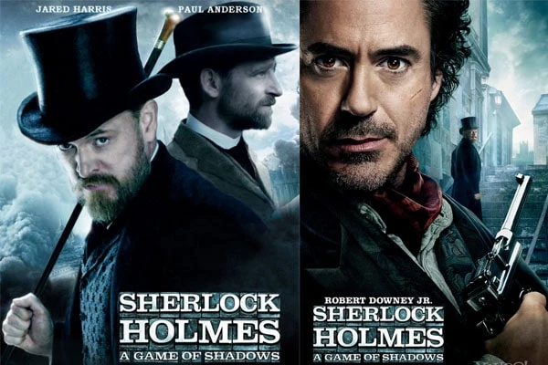 Robert Downey Jr and Paul Anderson in Sherlock Holmes: A Game of Shadows
