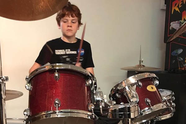 Kyle Breitkopf is interested in music Kyle Breitkopf playing drums