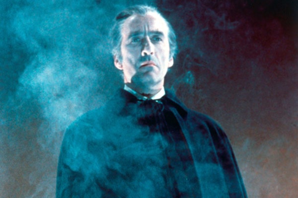 Christopher Lee as Dracula.