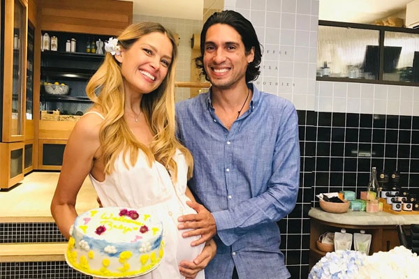 Benjamin Larretche and wife Petra Němcová Baby Shower.