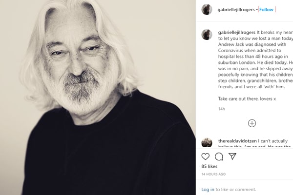 Andrew Jack Insta Andrew Jack's wife left a message in her insta about his death
