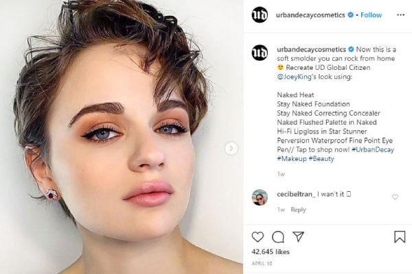Joey King Spokesperson. Joey King Urban Decay.