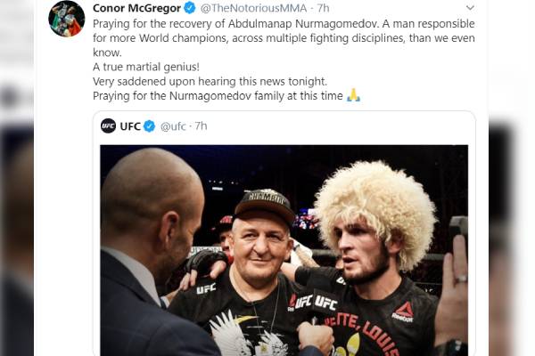 Conor McGregor tweet Conor McGregor well wishes