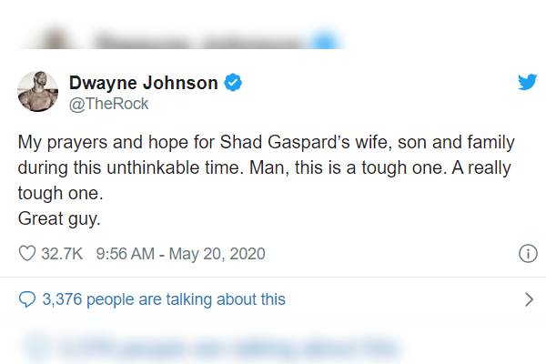 Dwayne Johnson Shan Gaspard dead
