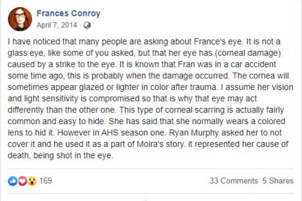 Frances Conroy. Frances Conroy Eyes.