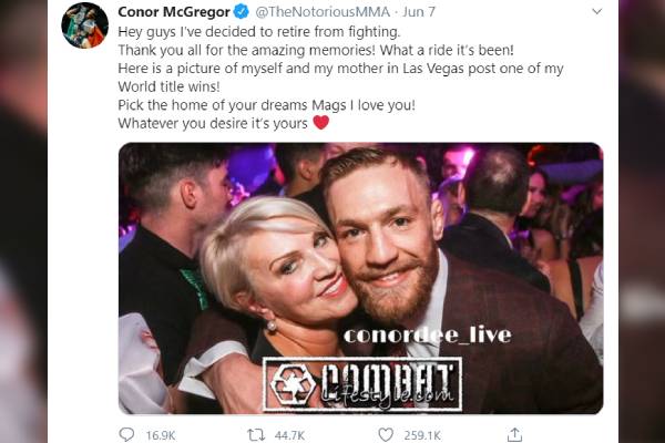 Conor McGregor post Conor McGregor retirement post