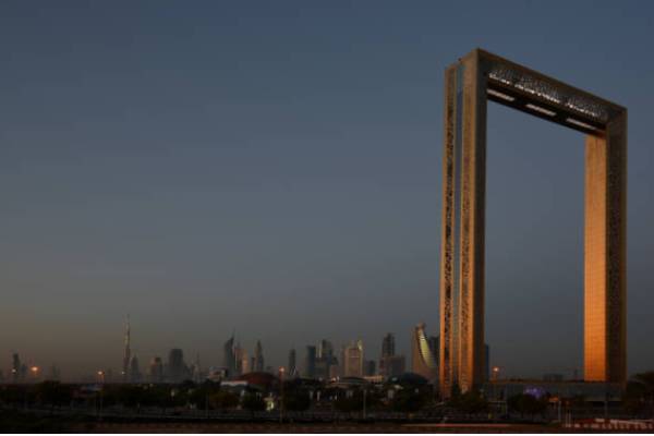 Dubai Frame Dubai Frame sunset