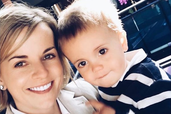 Suzzane Wolff Susie Wolff with Son