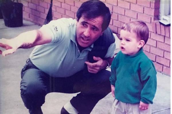 Seve Ballesteros and his son Javier Ballesteros.